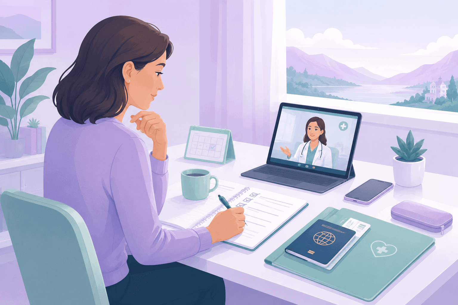 Notes and questions prepared for a first medical travel conversation